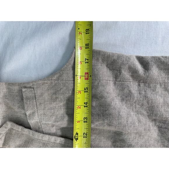 Michael Kors Woman's sz S Oversized Tan Sleeveless Linen Vest Office Workwear - Picture 6 of 10